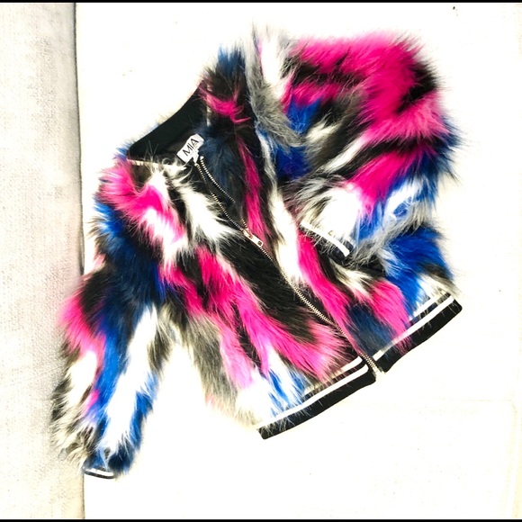 MIA Girls Faux Fur Jacket 5T - Picture 5 of 8